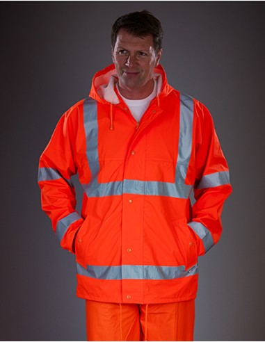 Y-HVS450-Hi-Vis Soft Flex Breathable Rain Jacket